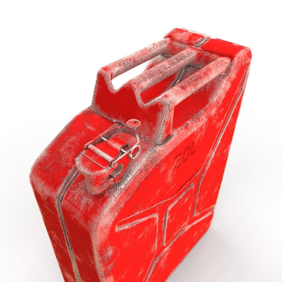 Jerry Can 2 Worn PBR Low-poly 3D model_5