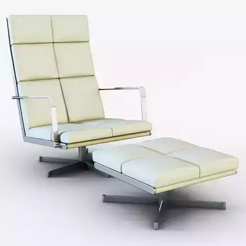 Armchair GILBERT High Back Chair and Pouf