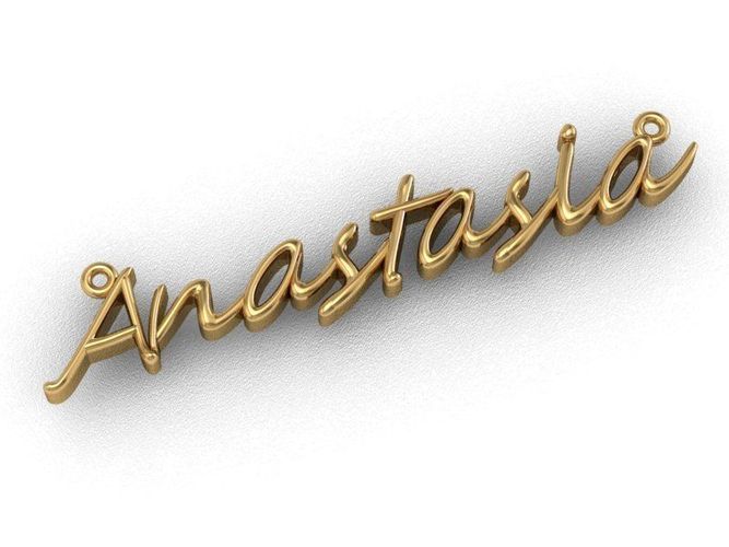 pendant with the name Anastasia 3D print model