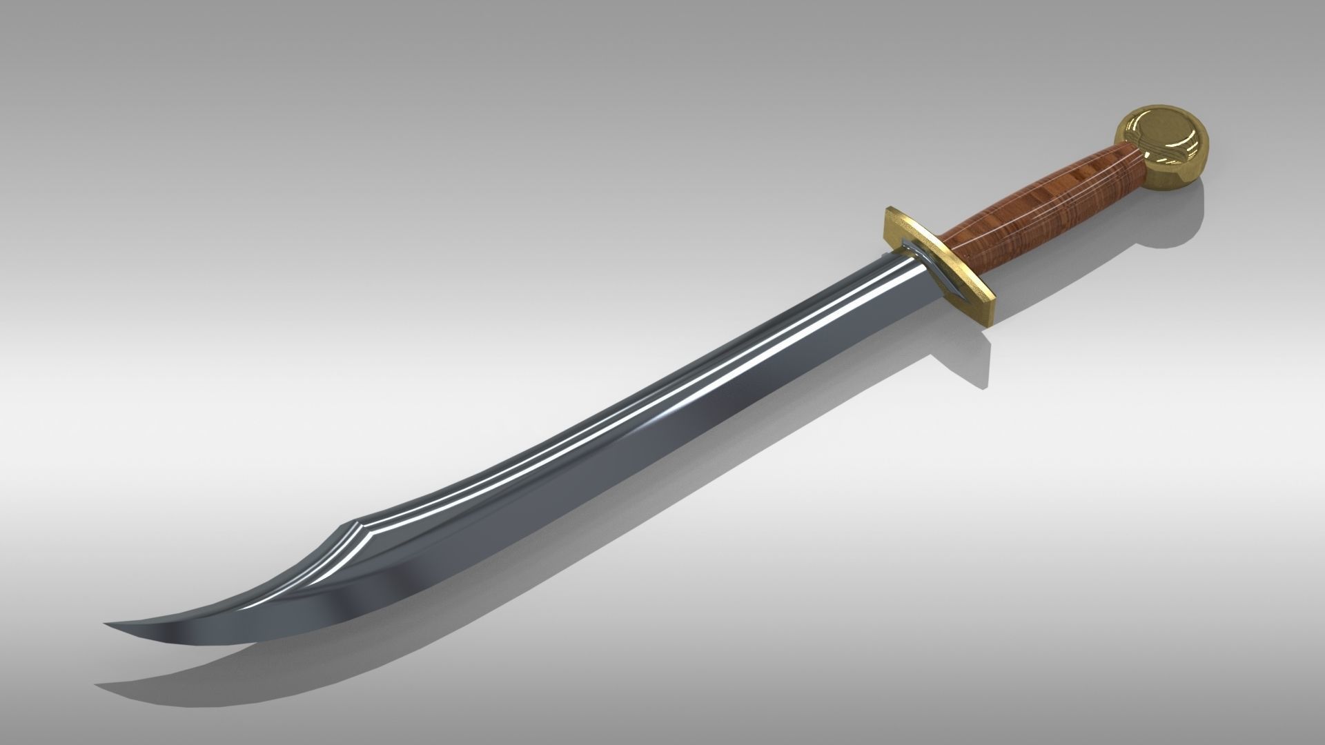 Blades set sword Low-poly 3D model_4