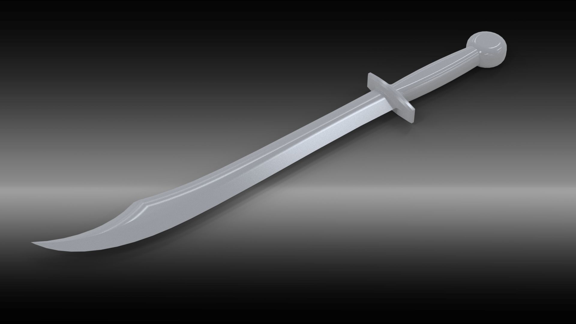 Blades set sword Low-poly 3D model_3