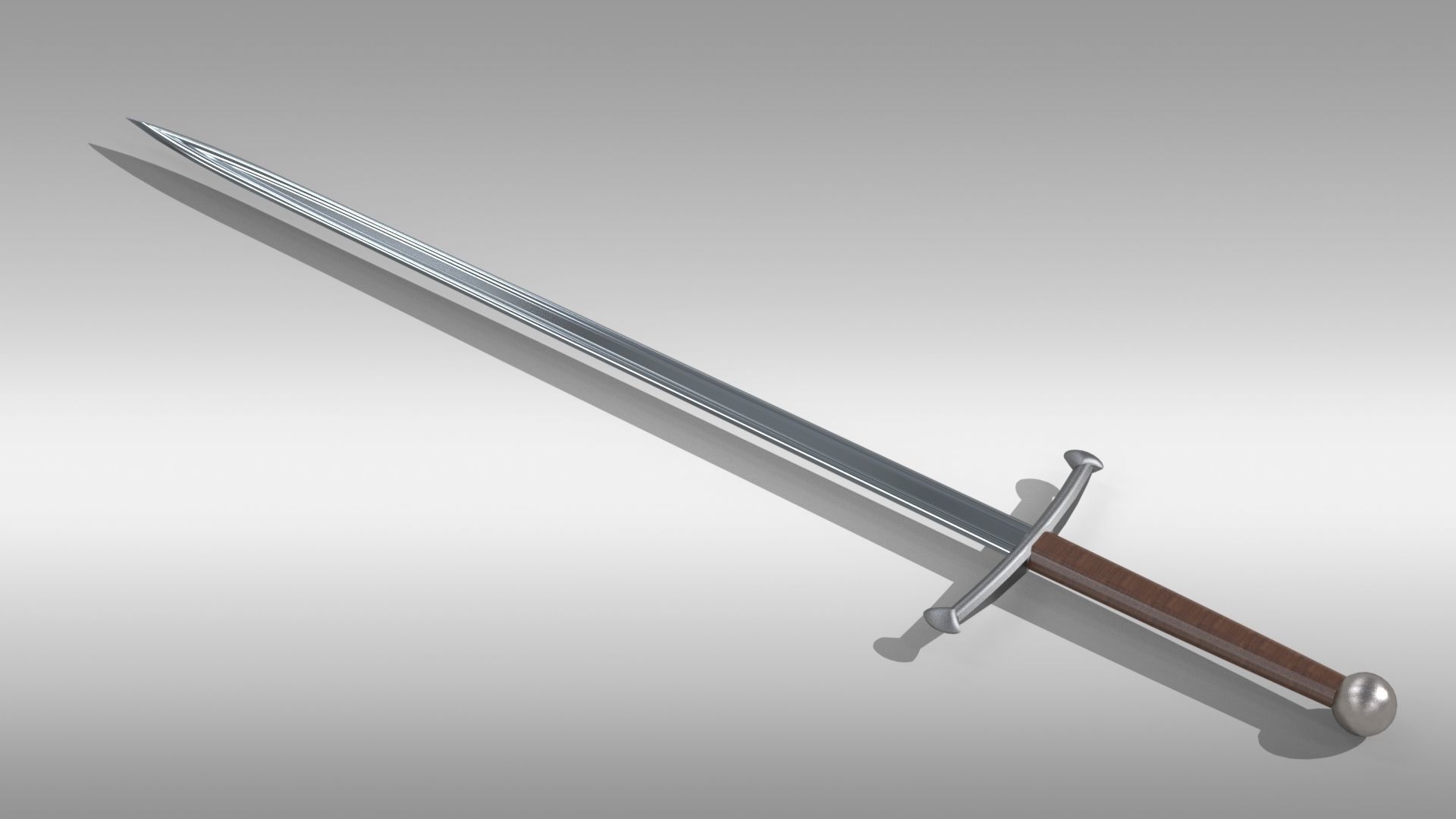 Blades set sword Low-poly 3D model_2