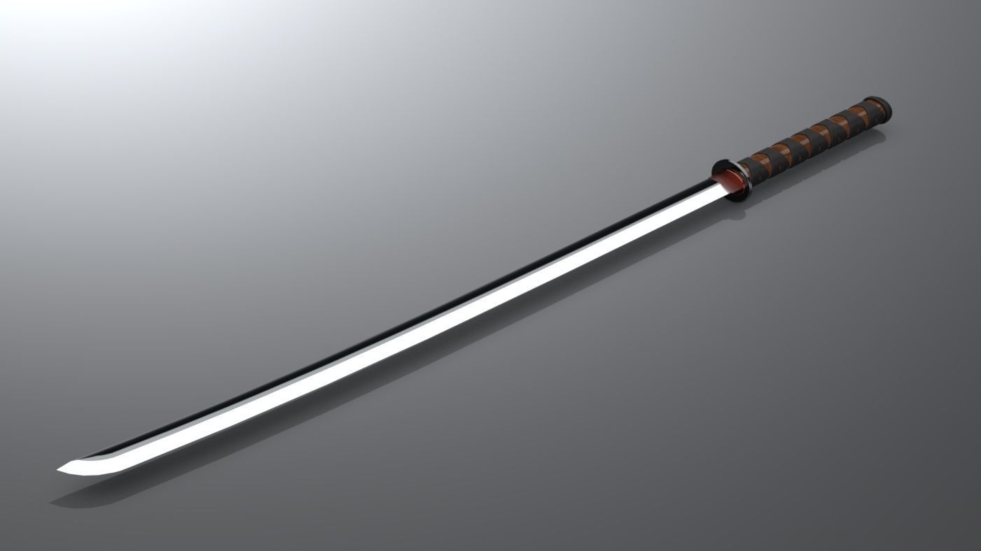 Blades set sword Low-poly 3D model_7