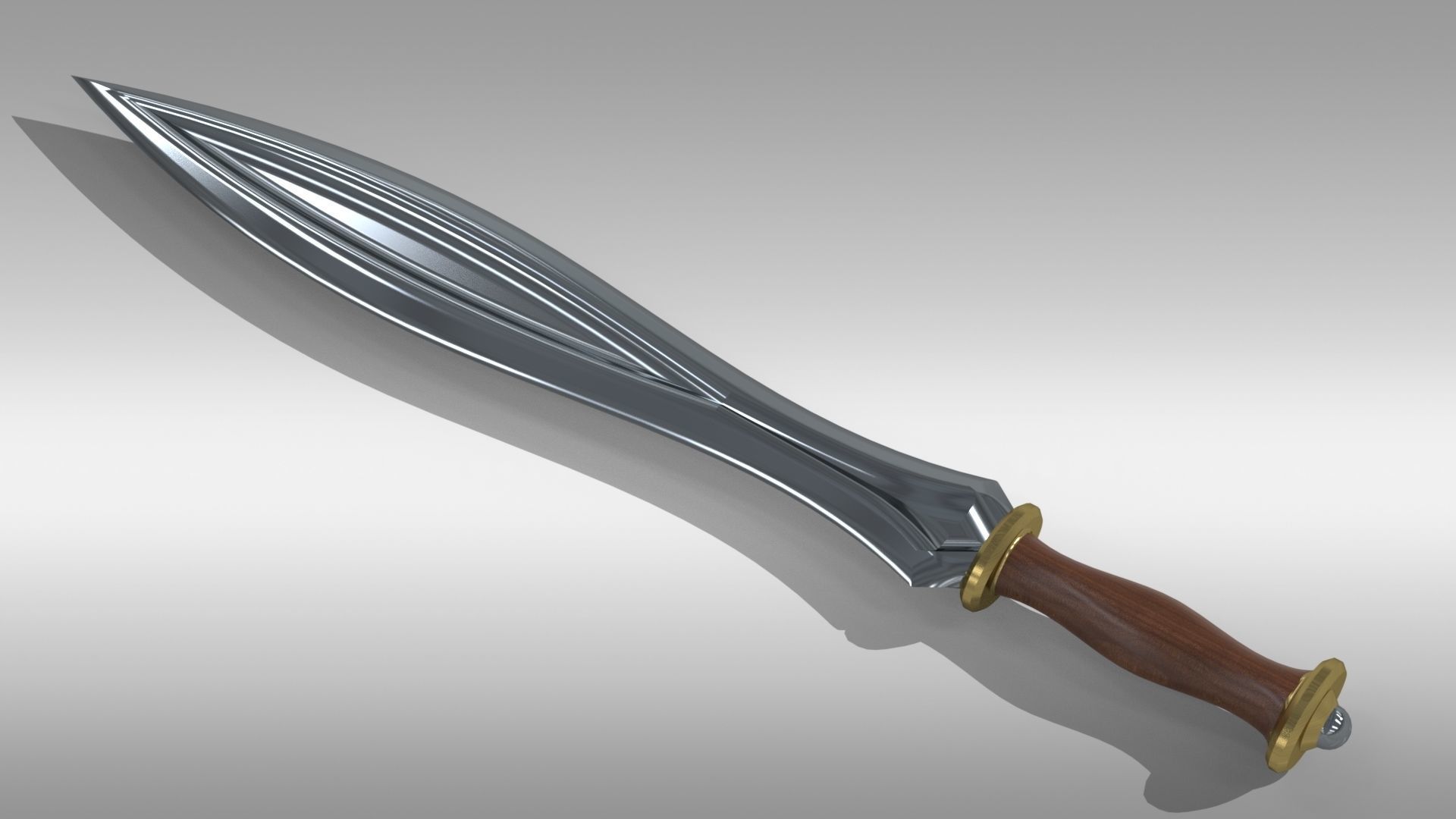 Blades set sword Low-poly 3D model_5