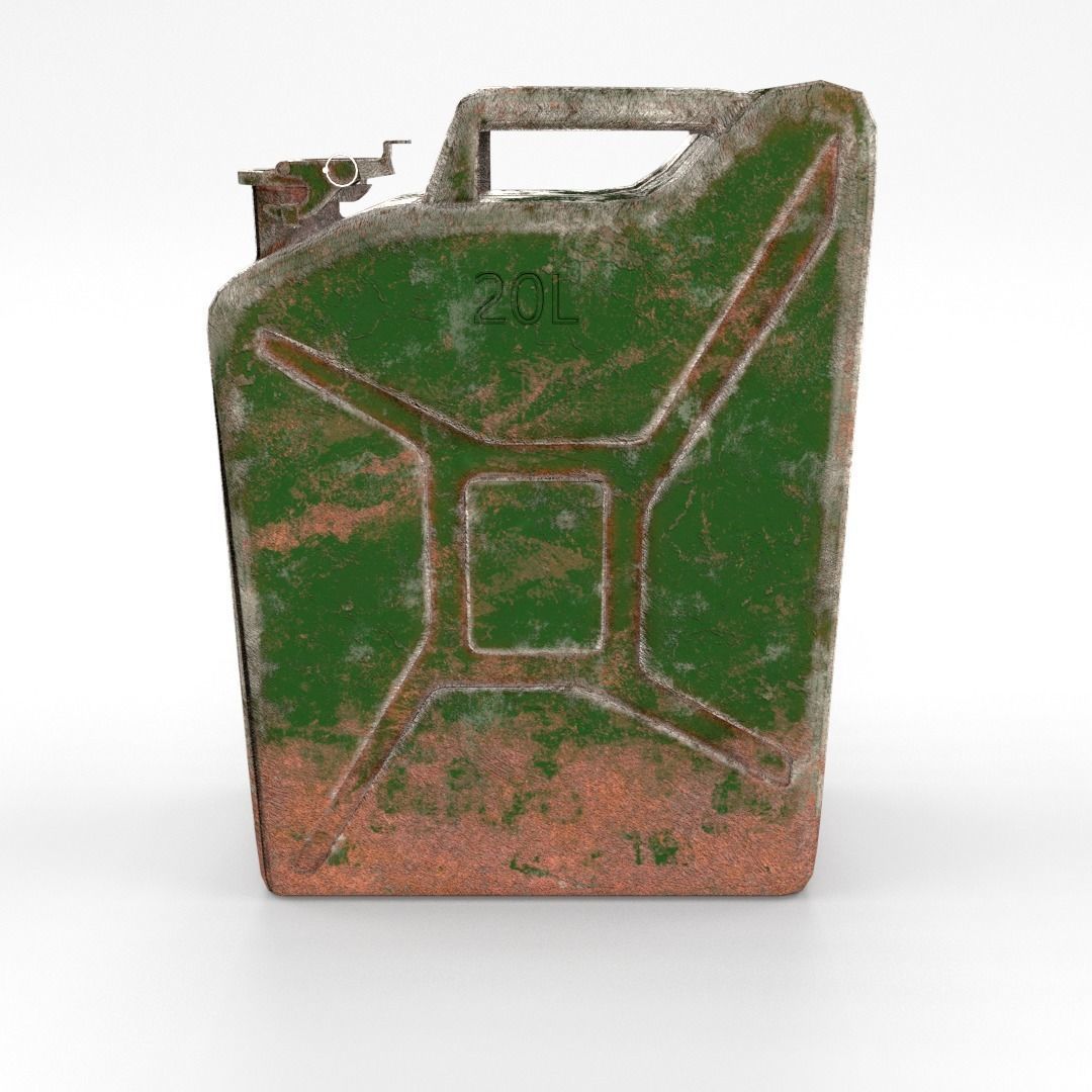 Jerry Can Weathered PBR Low-poly 3D model_1