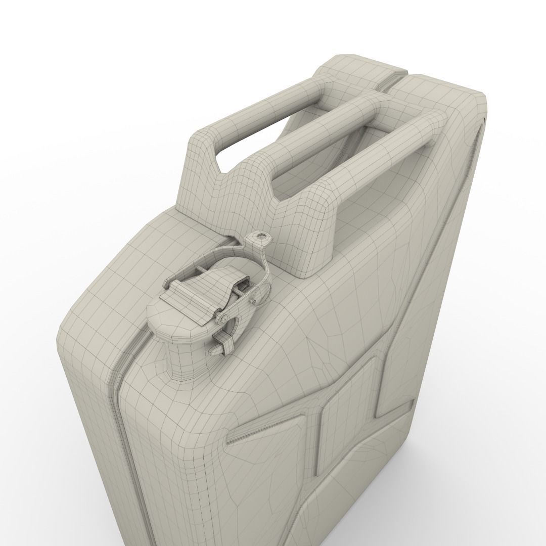 Jerry Can Weathered PBR Low-poly 3D model_13
