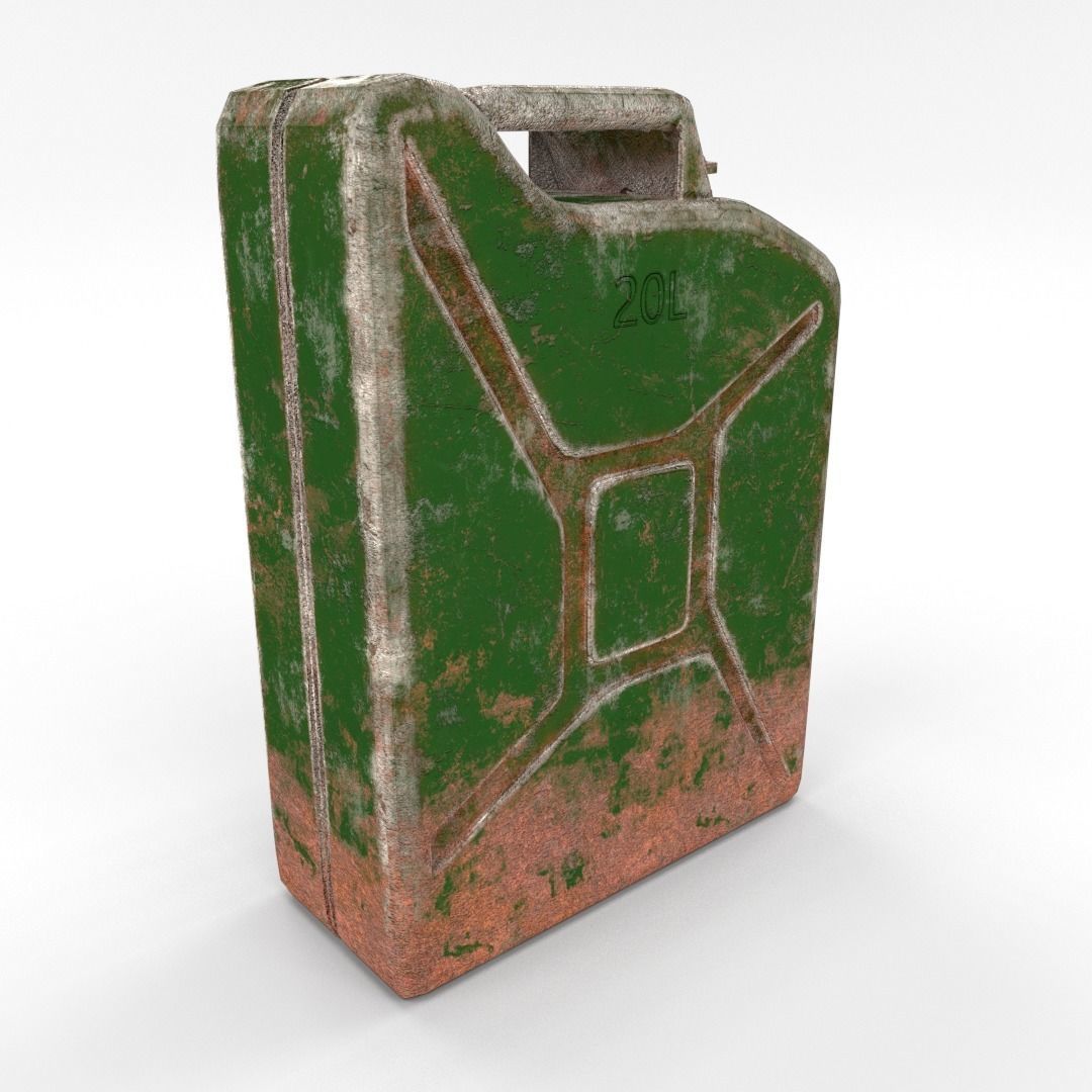 Jerry Can Weathered PBR Low-poly 3D model_2