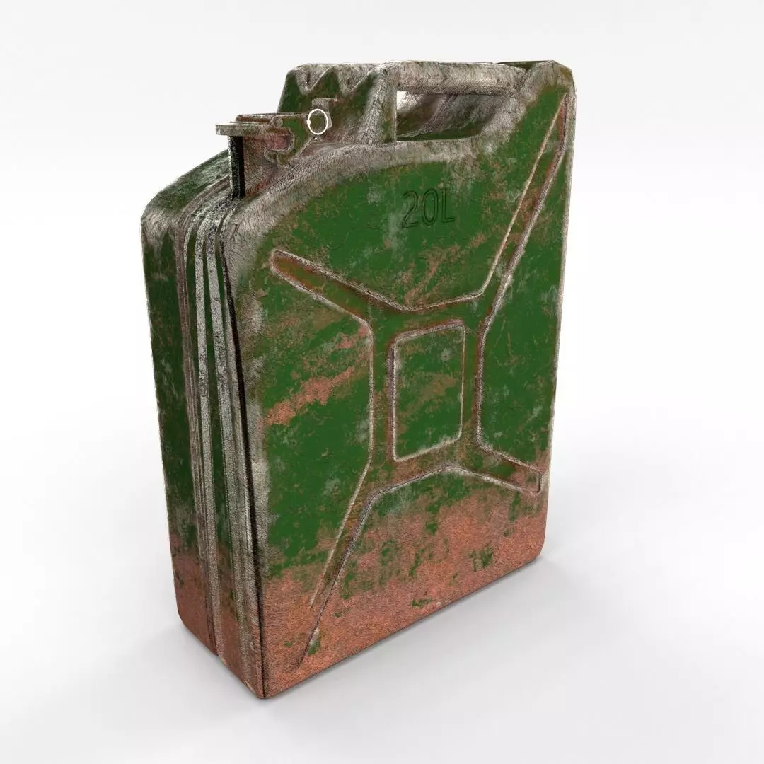 Jerry Can Weathered PBR Low-poly 3D model_0