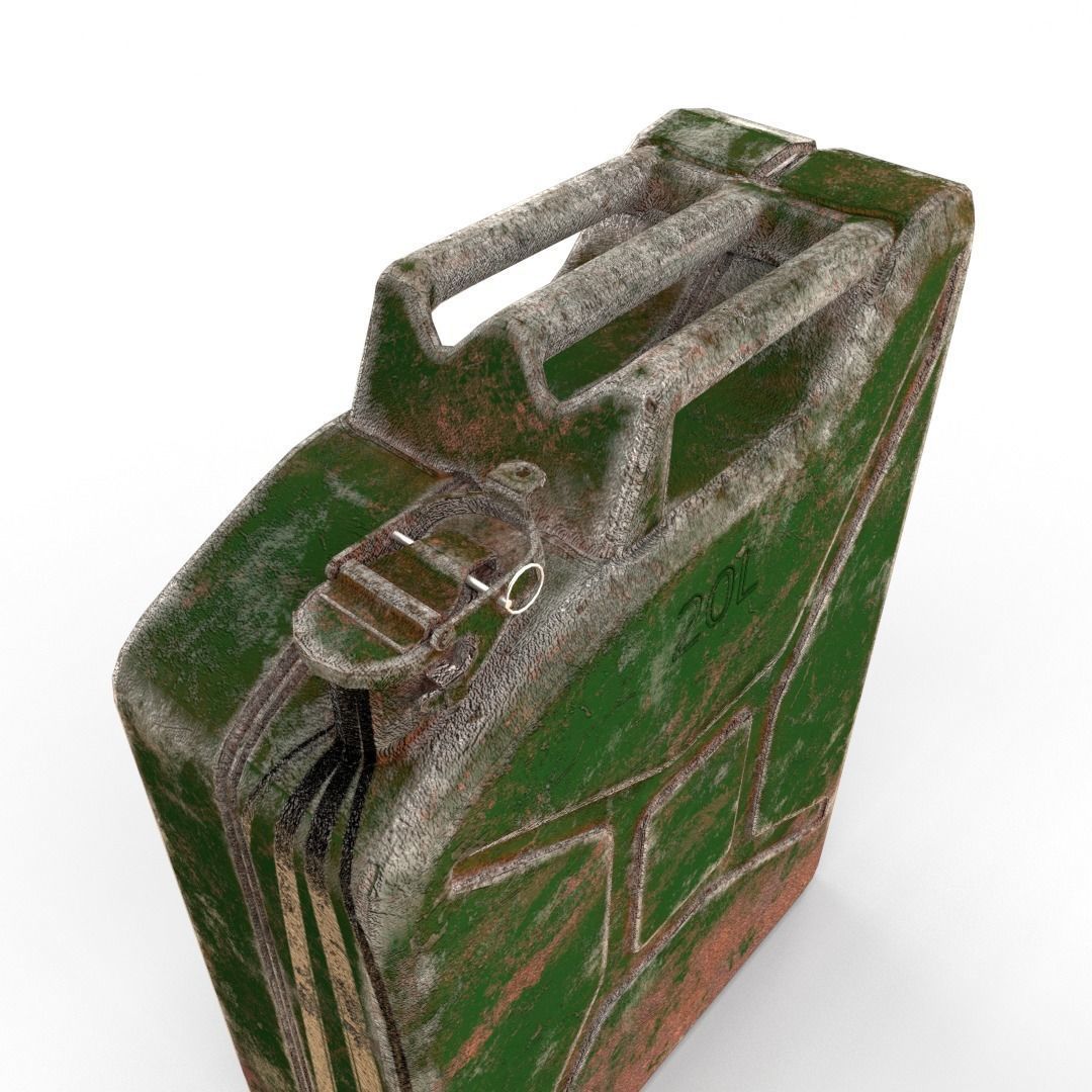 Jerry Can Weathered PBR Low-poly 3D model_5