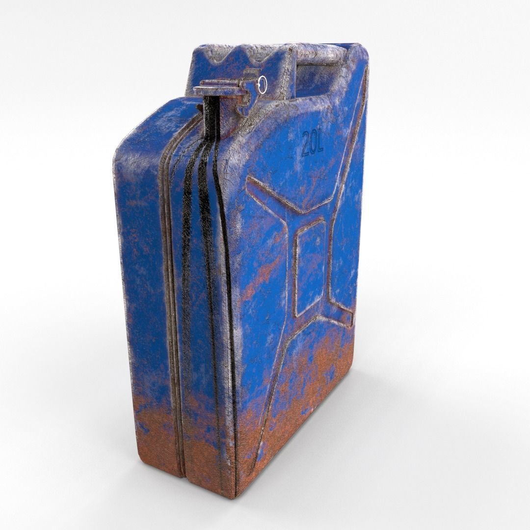 Jerry Can Weathered 3 PBR Low-poly 3D model_5