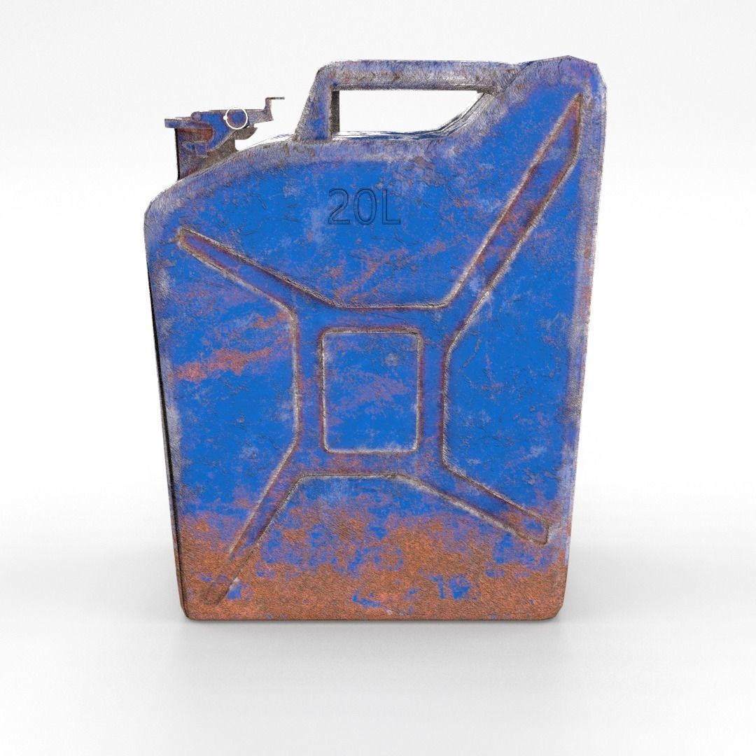 Jerry Can Weathered 3 PBR Low-poly 3D model_1