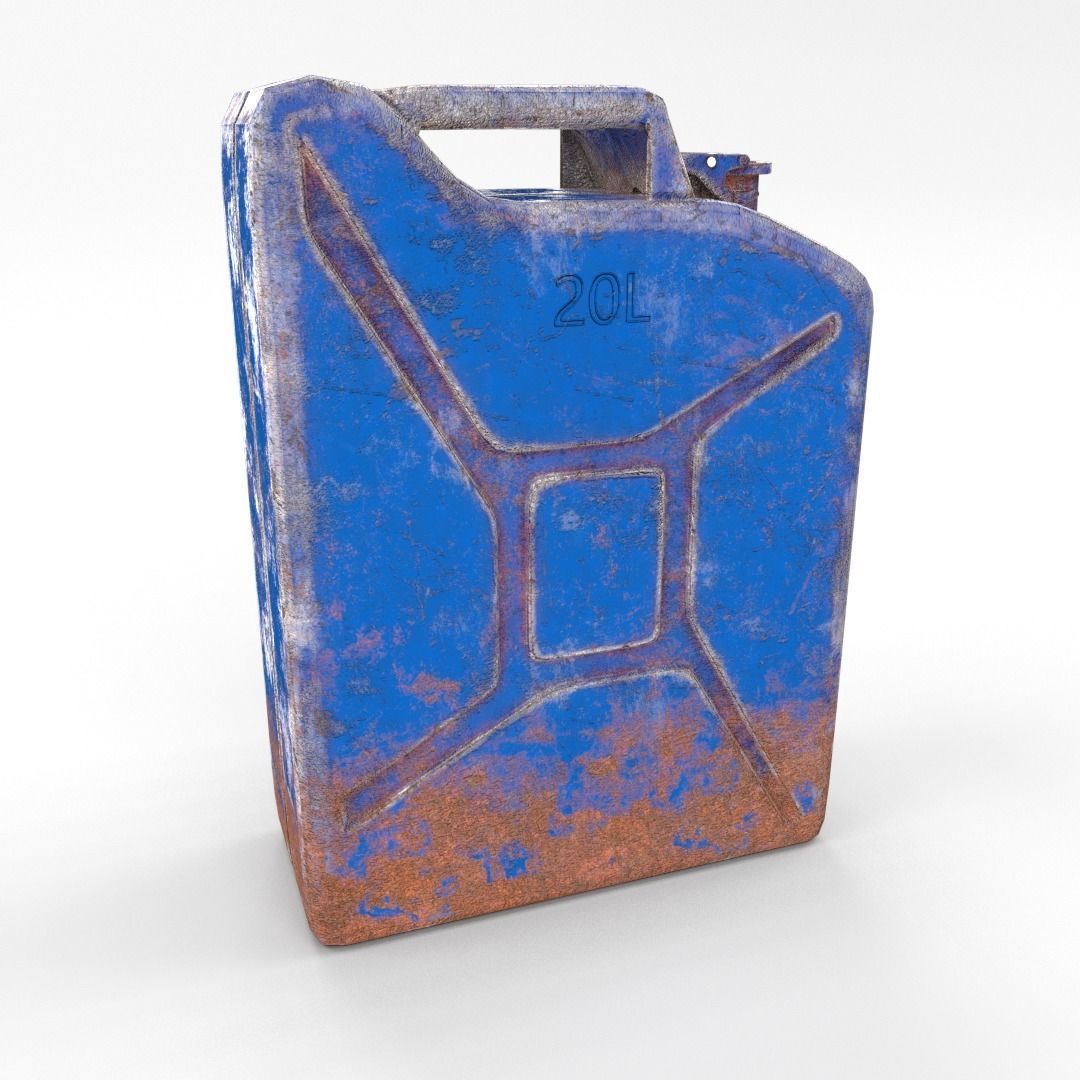 Jerry Can Weathered 3 PBR Low-poly 3D model_3