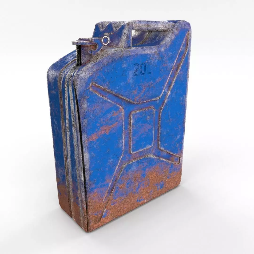 Jerry Can Weathered 3 PBR Low-poly 3D model_0
