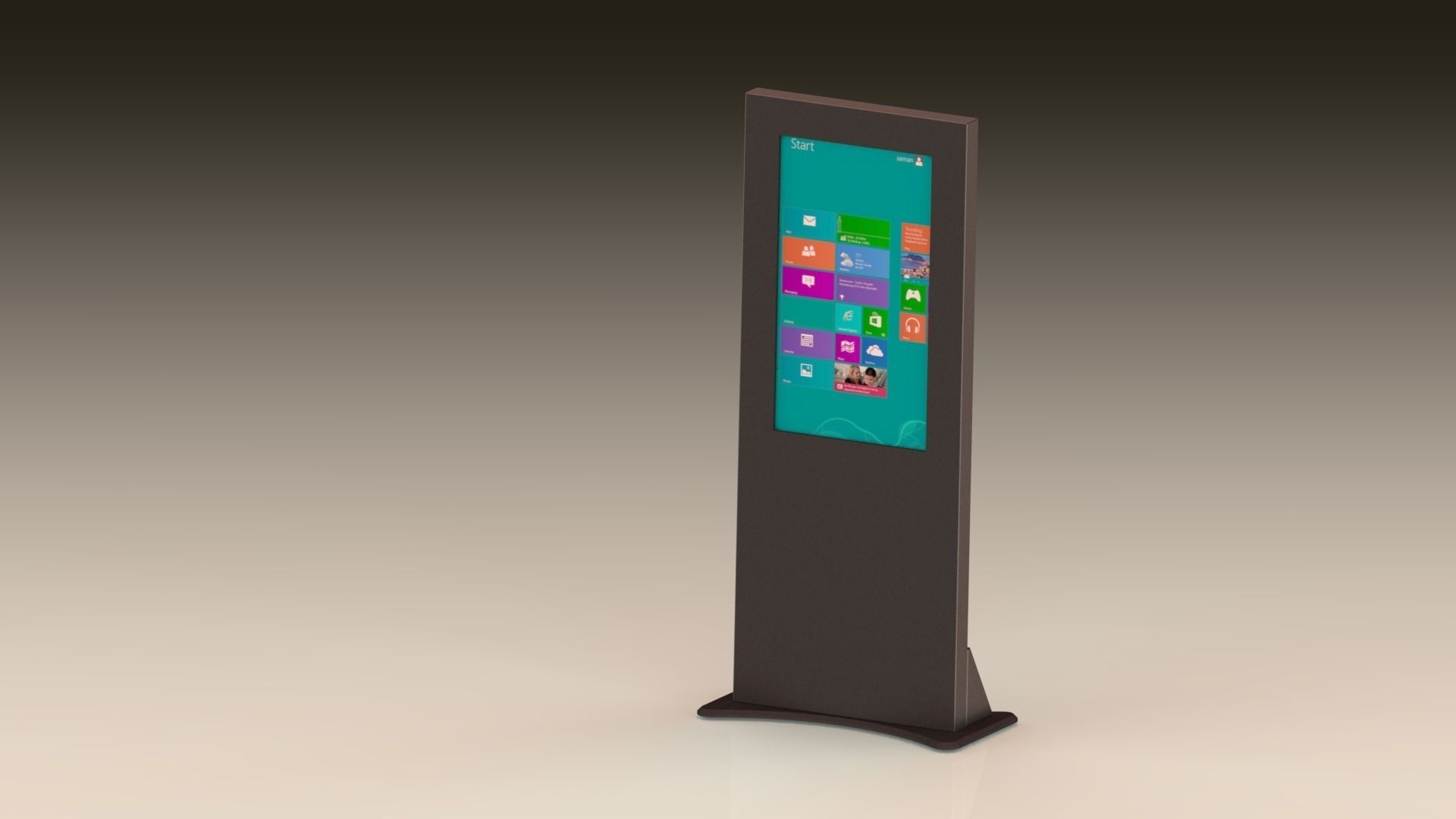 Digital signage Free 3D model_2