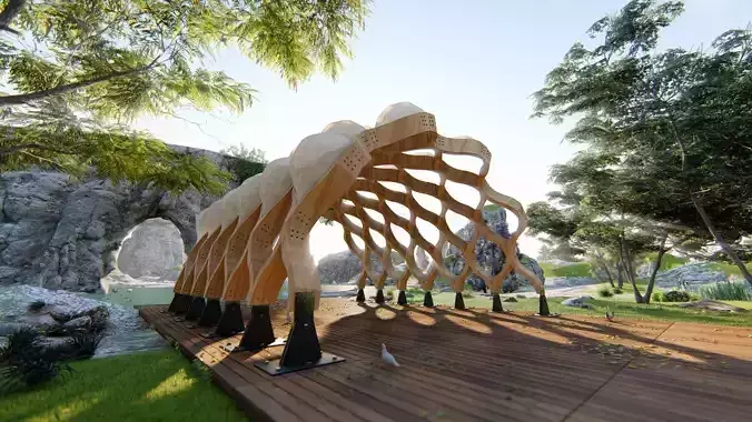 Pergola Modern design 3D model