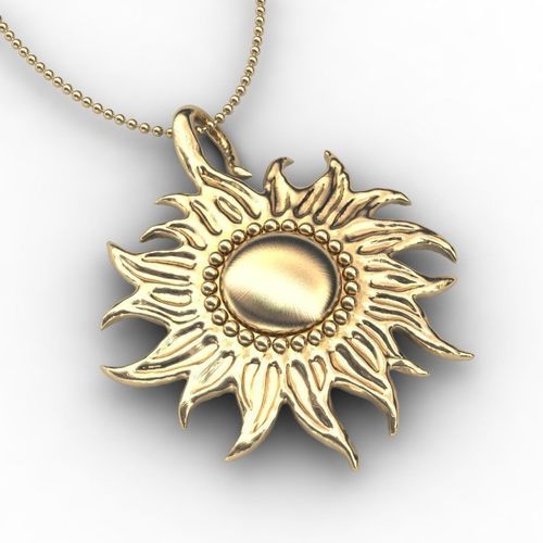 jewelry in the form of the sun 3D print model