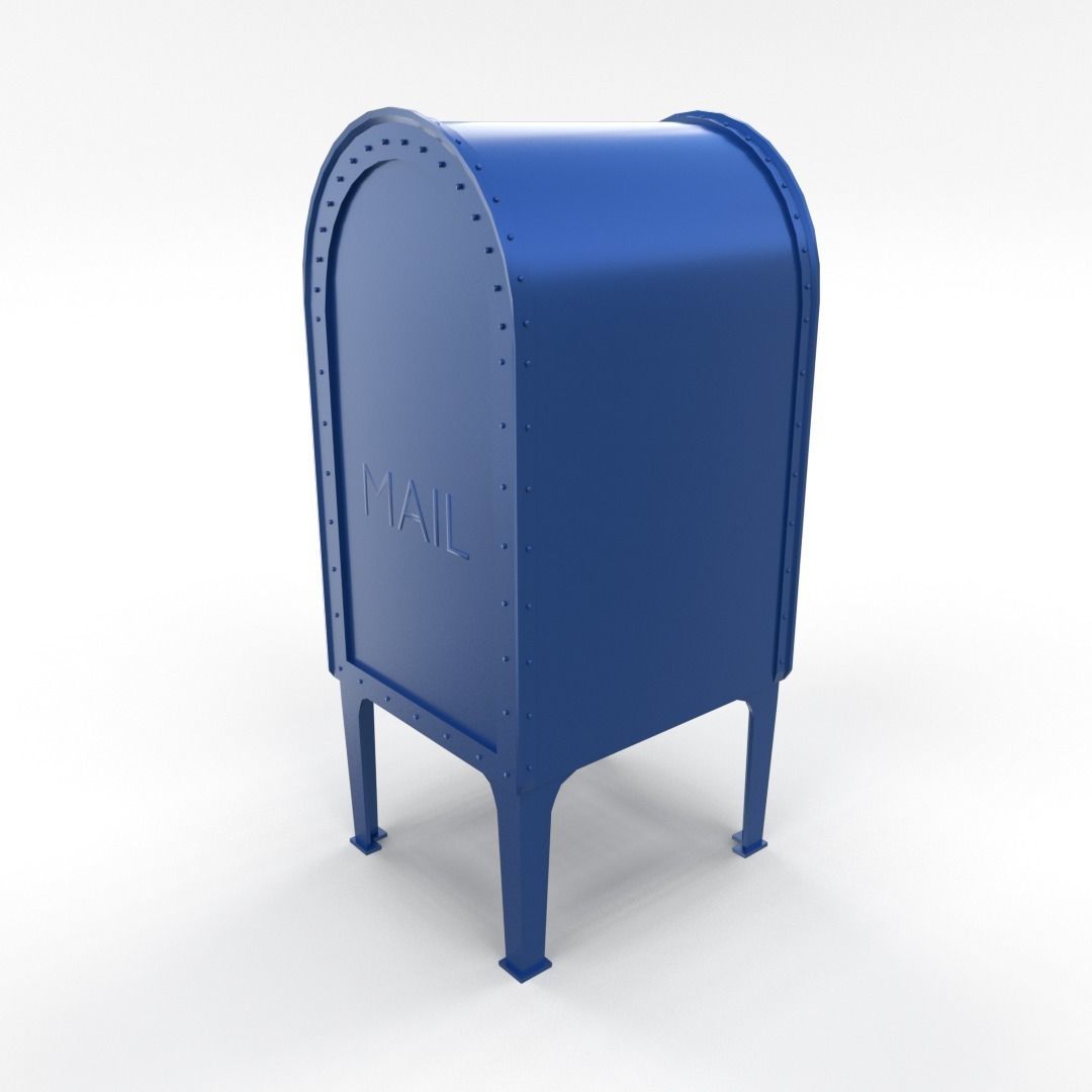 Mailbox PBR mail box Low-poly 3D model_1
