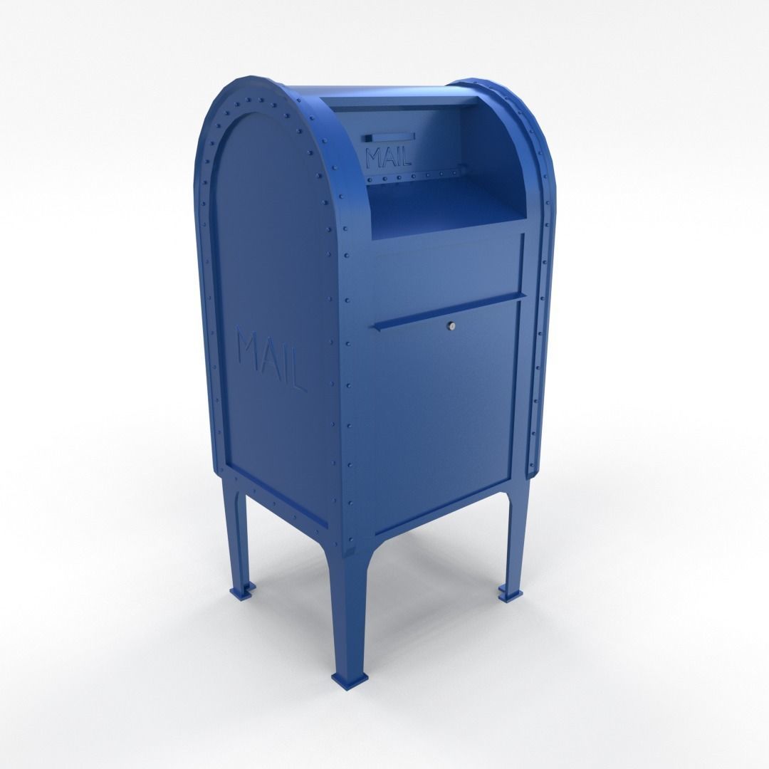 Mailbox PBR mail box Low-poly 3D model_4