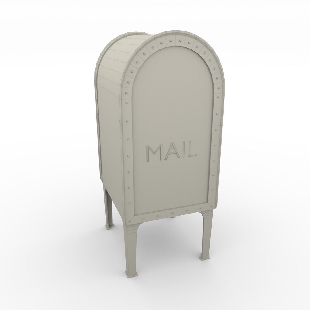 Mailbox PBR mail box Low-poly 3D model_10