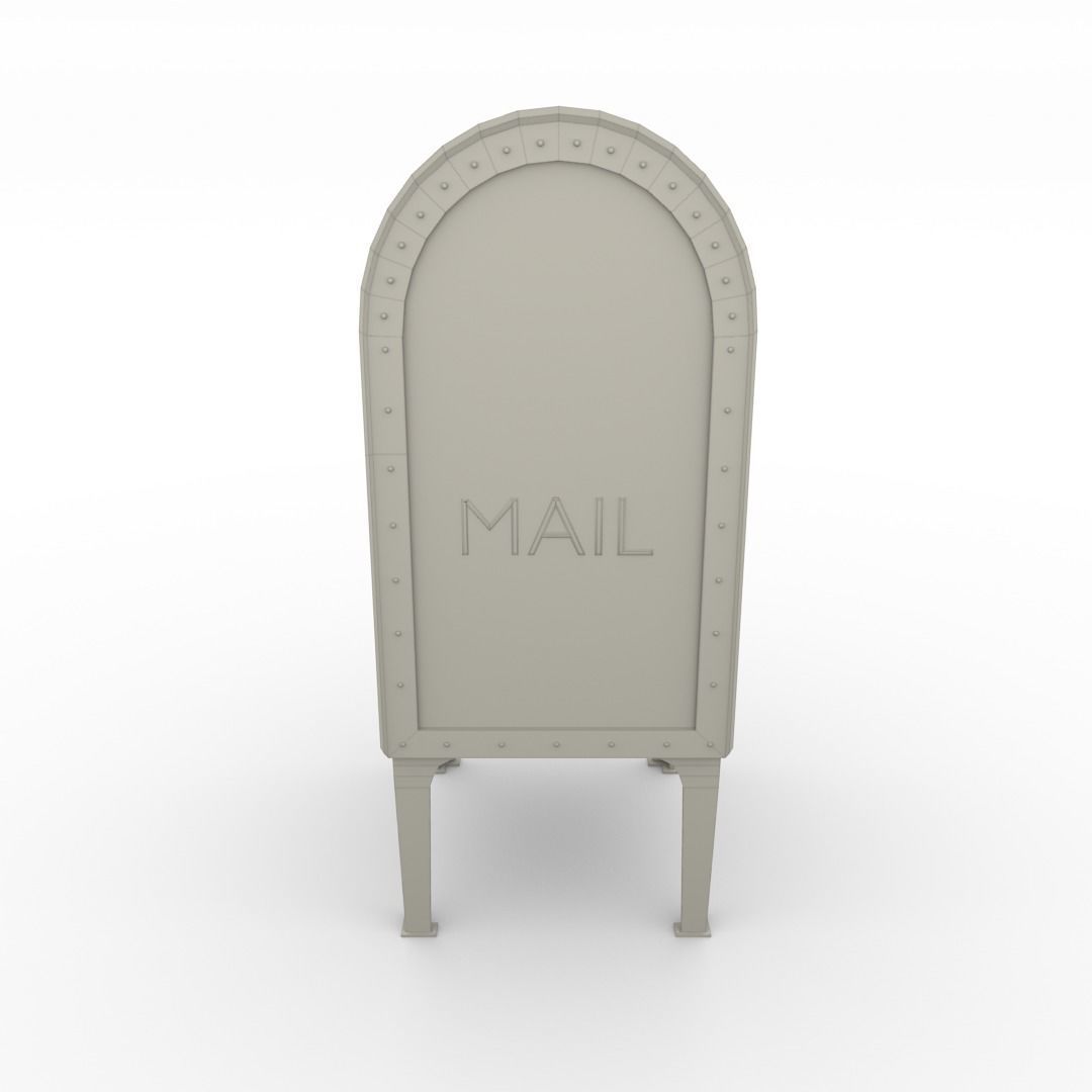Mailbox PBR mail box Low-poly 3D model_7
