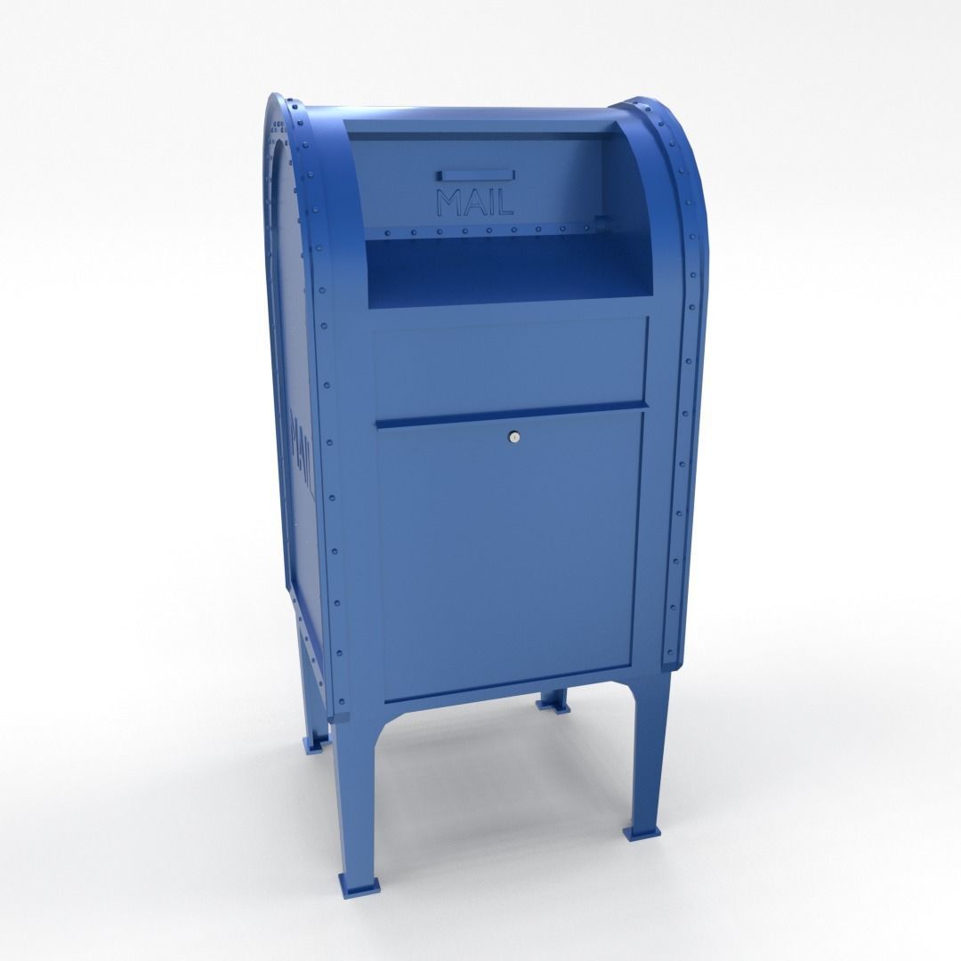 Mailbox PBR mail box Low-poly 3D model_5