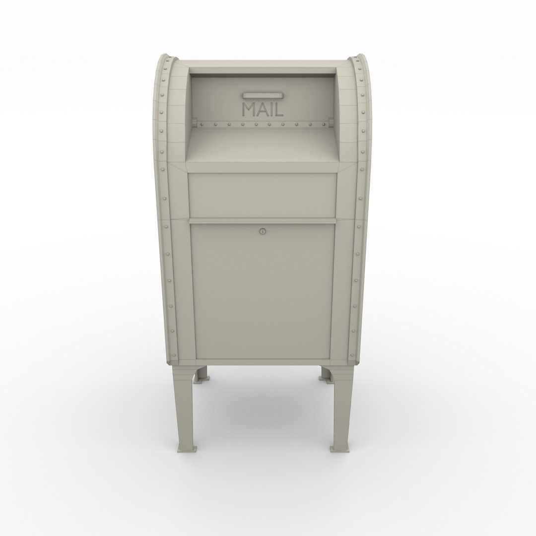 Mailbox PBR mail box Low-poly 3D model_6