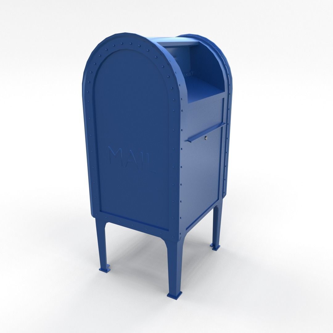 Mailbox PBR mail box Low-poly 3D model_3