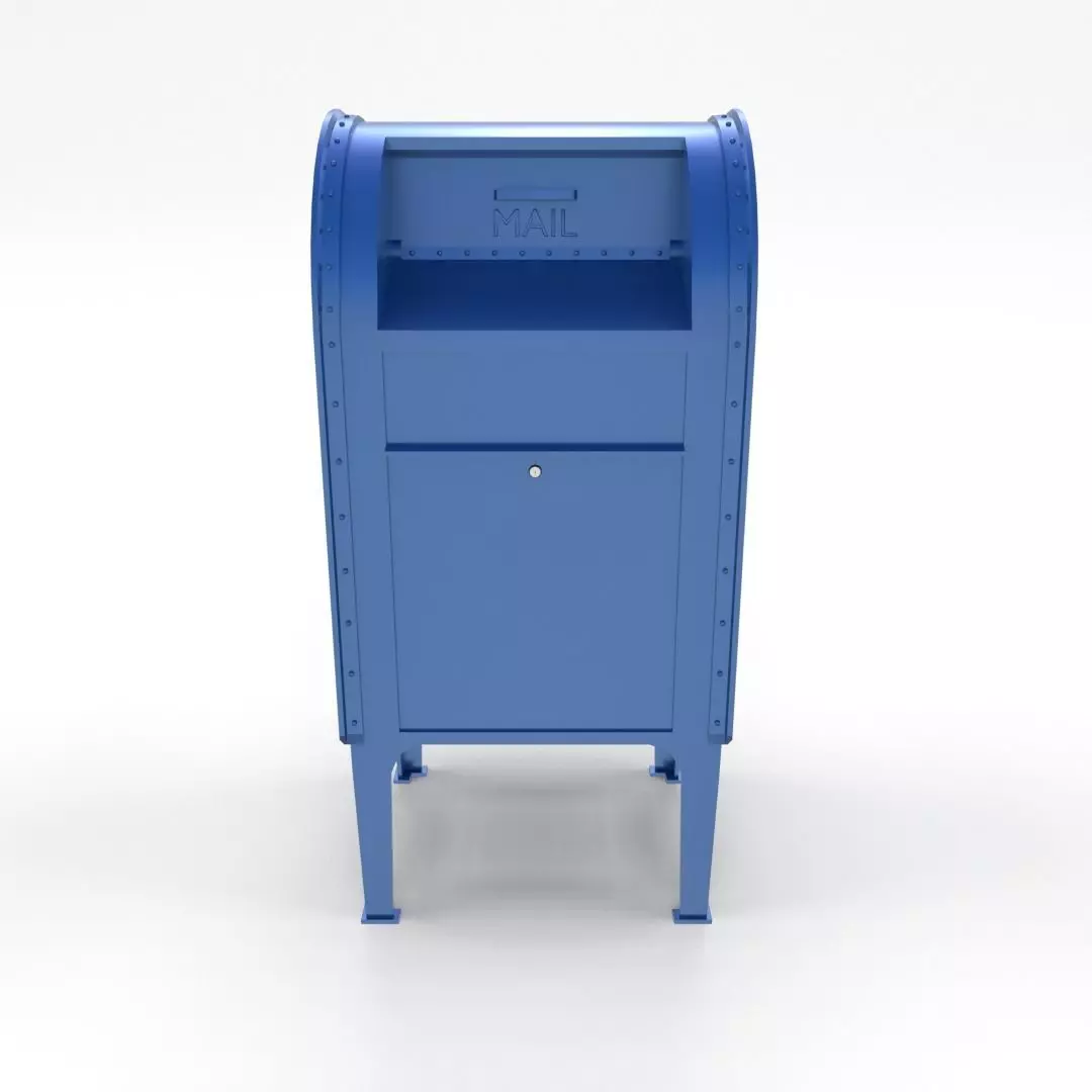 Mailbox PBR mail box Low-poly 3D model_0