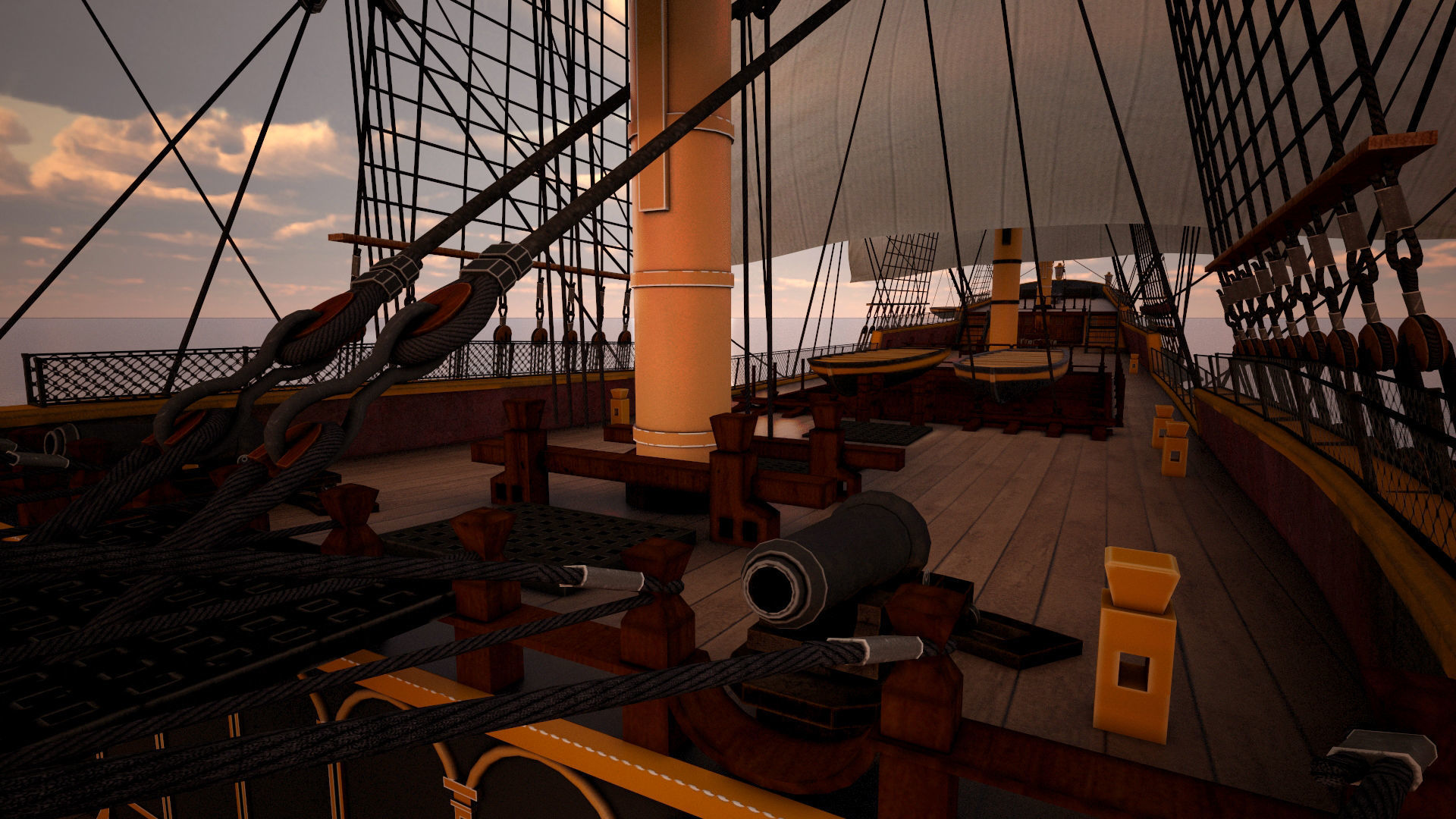 HMS VICTORY SHIP Low-poly 3D model_7