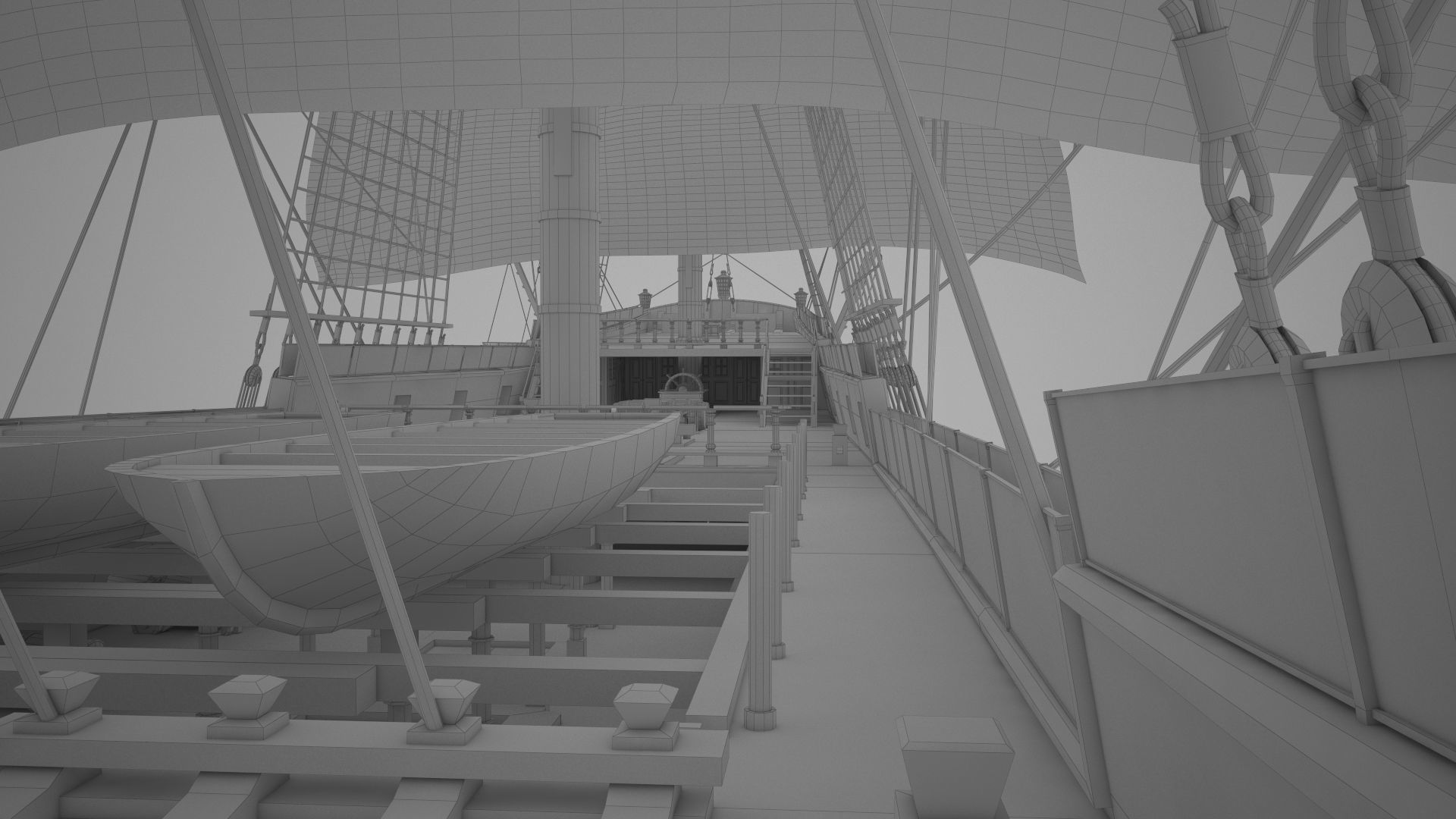 HMS VICTORY SHIP Low-poly 3D model_15