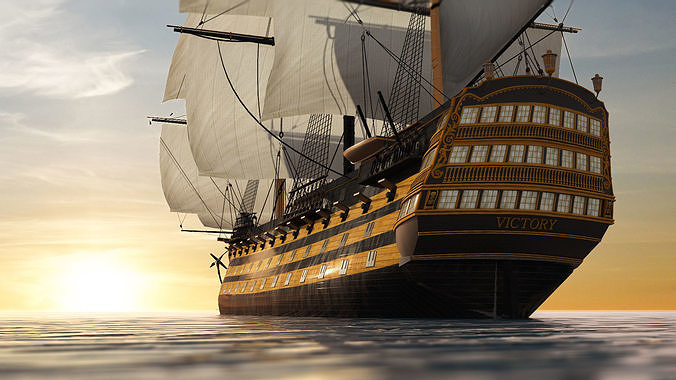 HMS VICTORY SHIP Low-poly 3D model