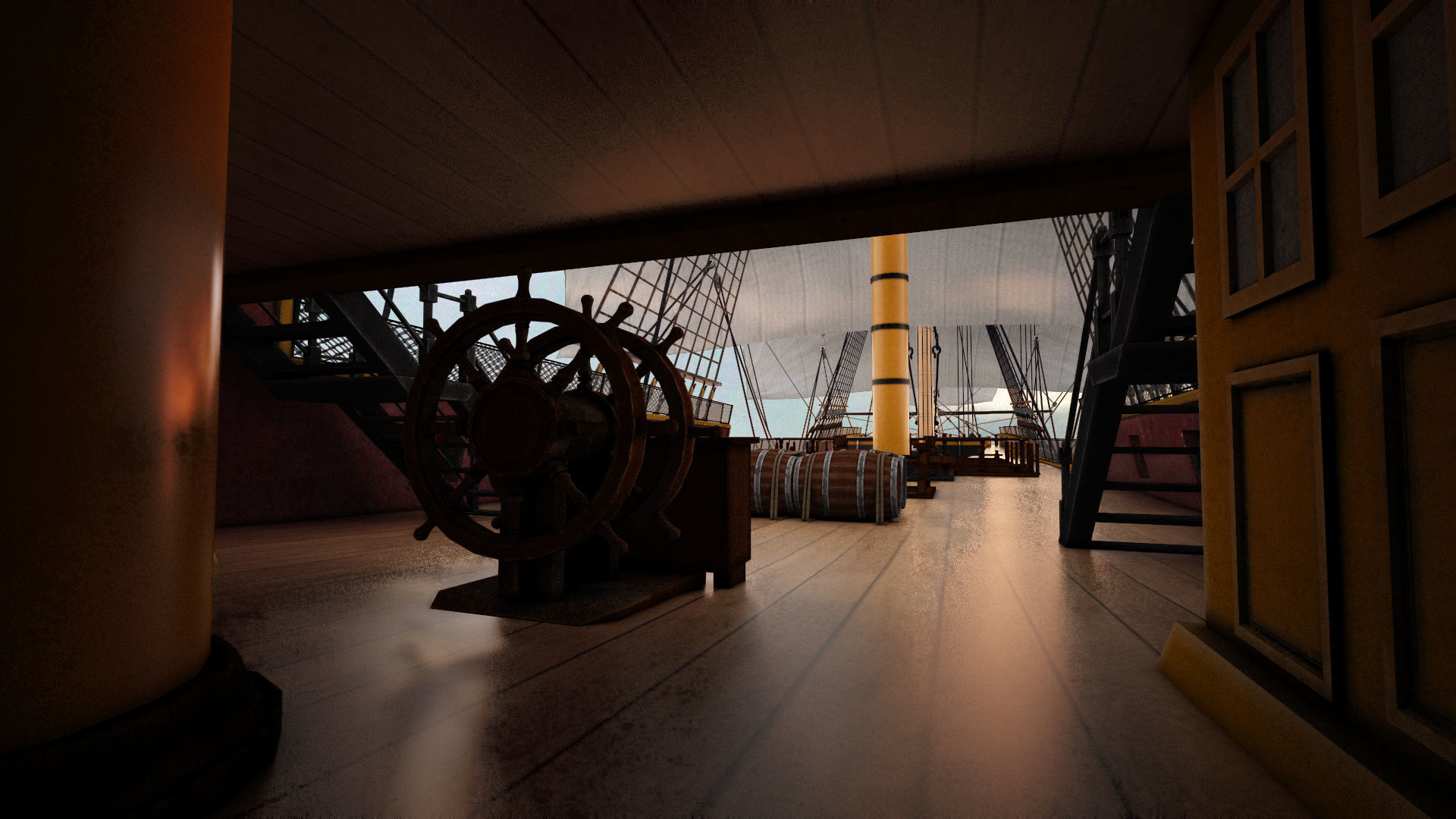HMS VICTORY SHIP Low-poly 3D model_2