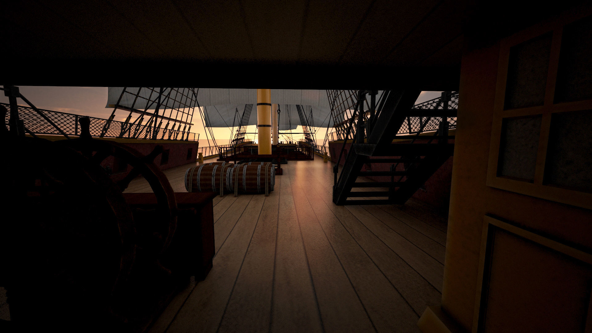 HMS VICTORY SHIP Low-poly 3D model_6