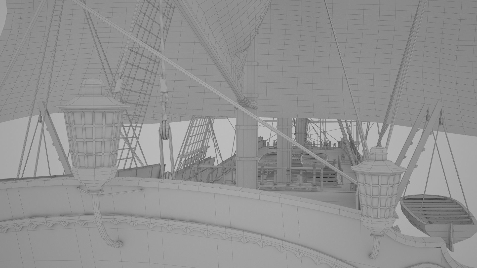 HMS VICTORY SHIP Low-poly 3D model_10