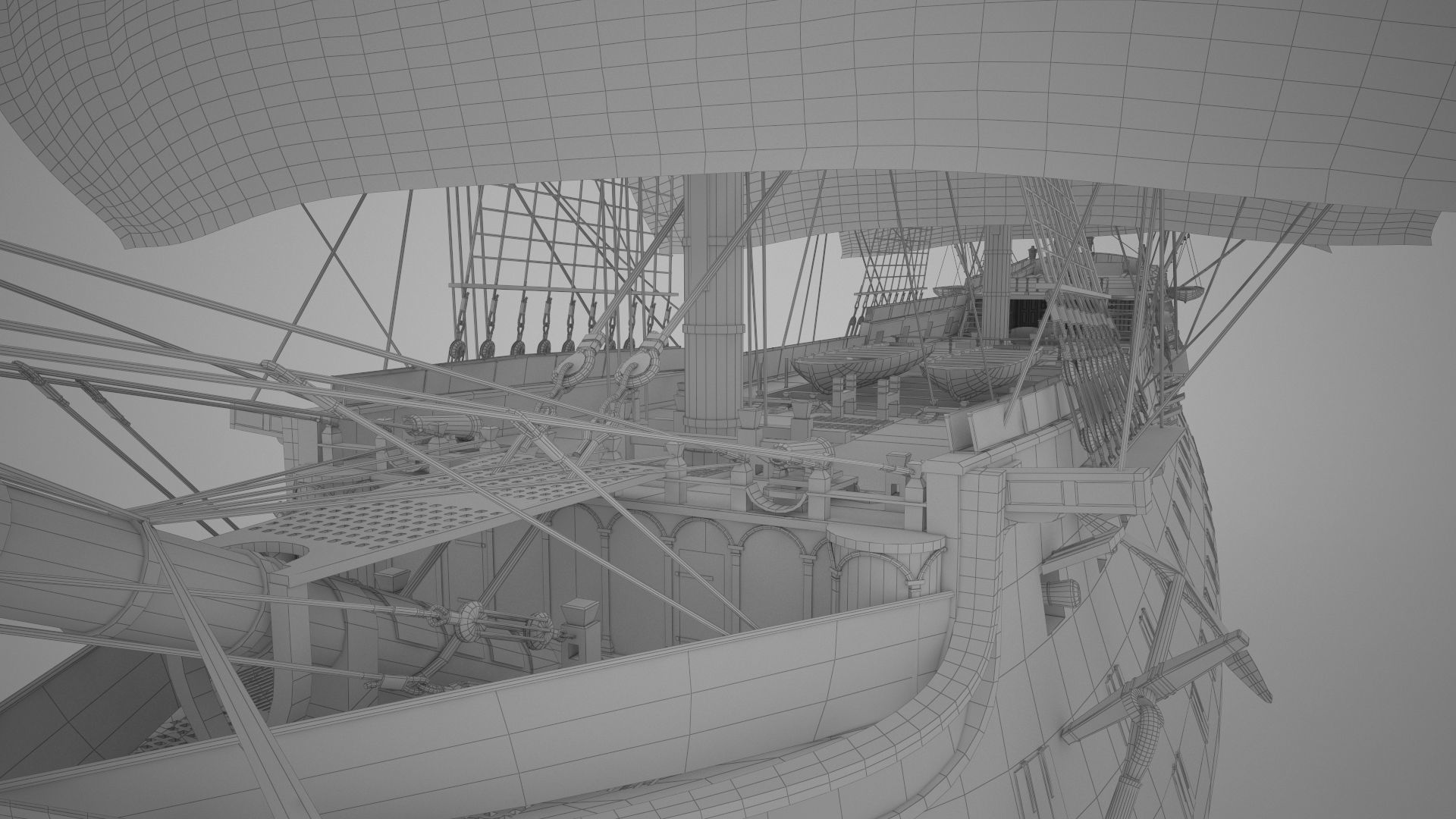 HMS VICTORY SHIP Low-poly 3D model_11