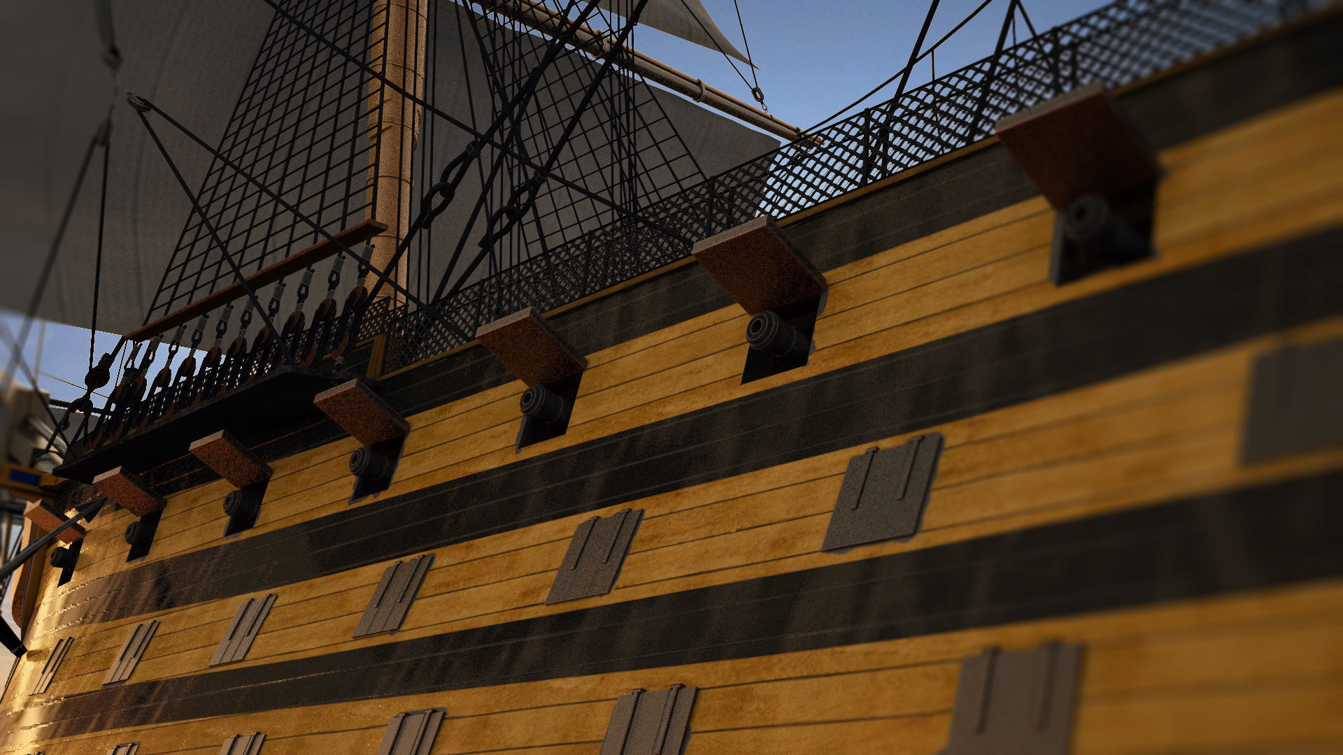 HMS VICTORY SHIP Low-poly 3D model_5