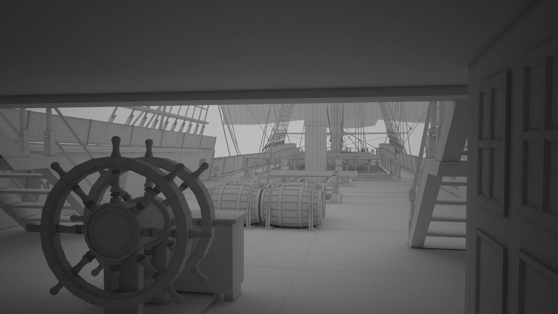 HMS VICTORY SHIP Low-poly 3D model_12