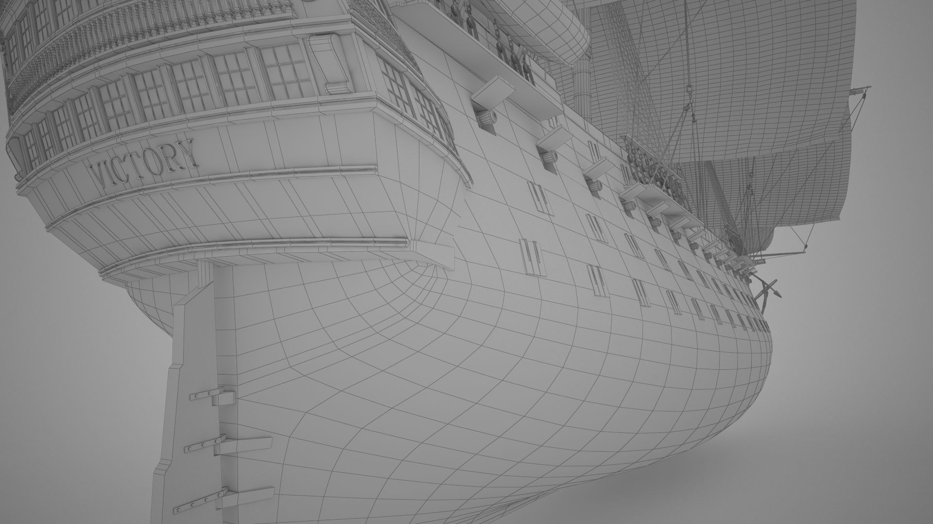 HMS VICTORY SHIP Low-poly 3D model_8