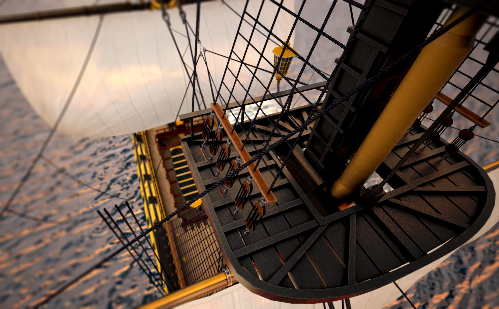 HMS VICTORY SHIP Low-poly 3D model_3