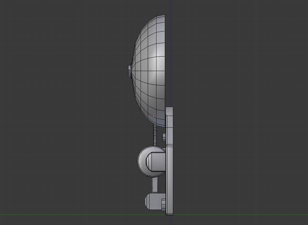 Vintage school bell Low-poly 3D model_5