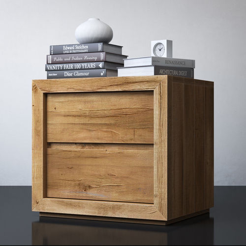 RECLAIMED RUSSIAN OAK 26in CLOSED NIGHTSTAND 3D model