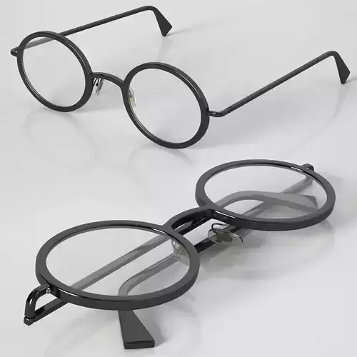 Round glasses  3D model