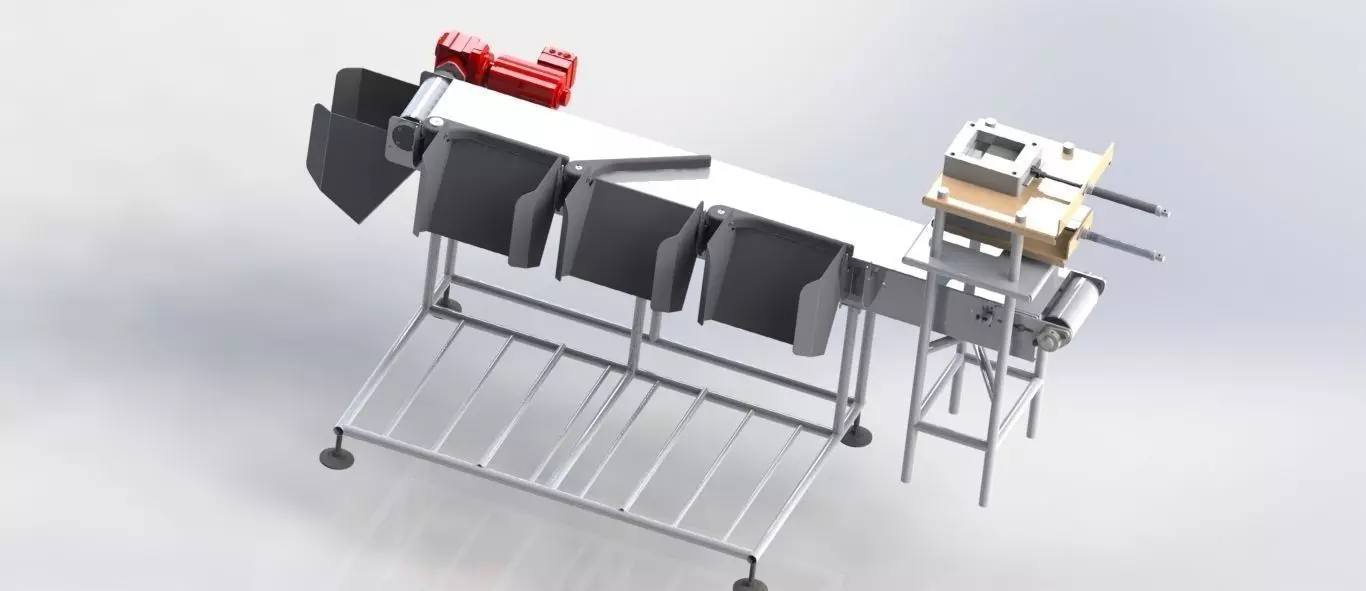 Sorting Conveyor Free 3D model_0