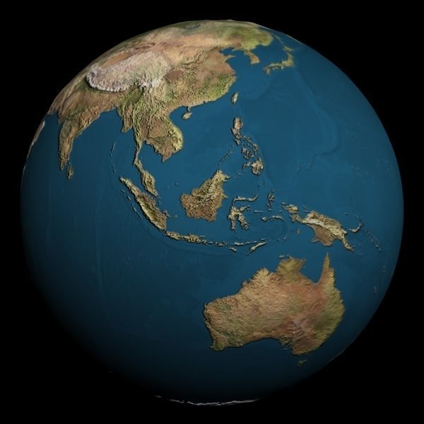 Earth Globe 3D model_3