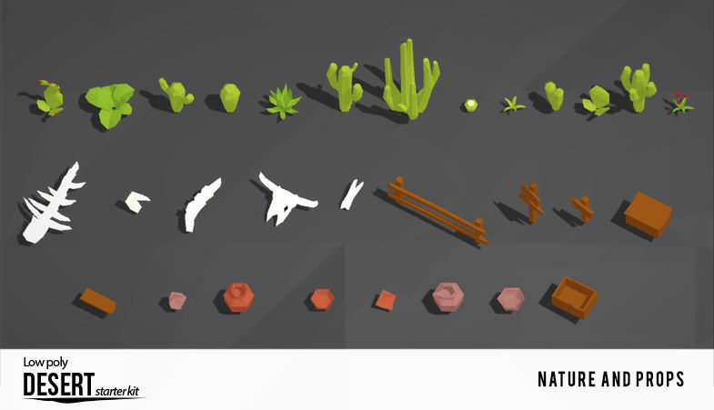 Lowpoly Desert Starter Kit Low-poly 3D model_2