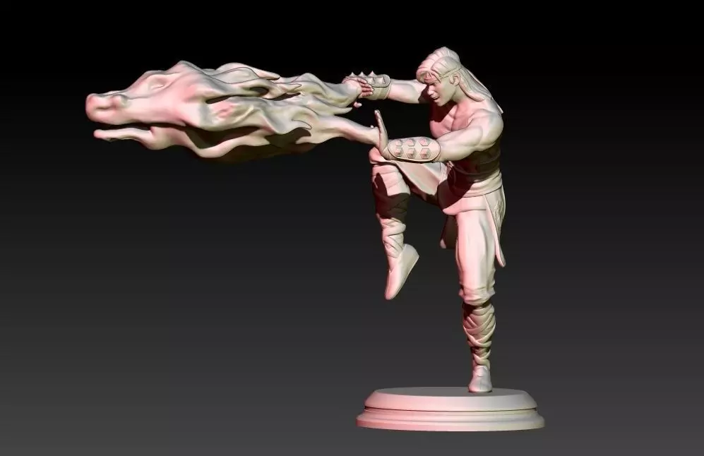 Liu Kang Fireball 3D print model_0