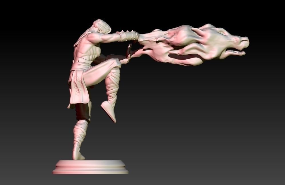 Liu Kang Fireball 3D print model_2