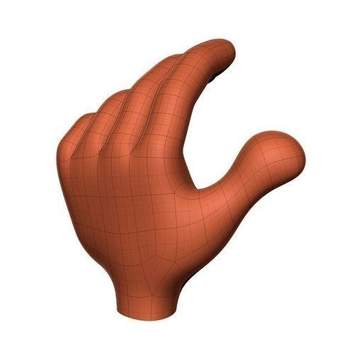 Hand Model - Low Poly polygonal Low-poly 3D model