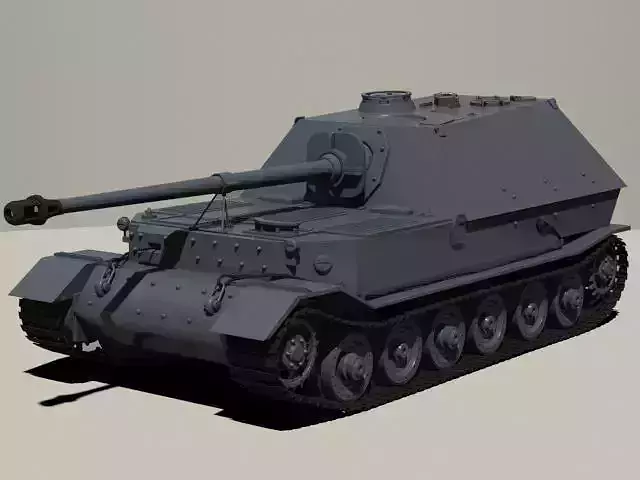WWII Heavy Tank Elephant Free 3D model