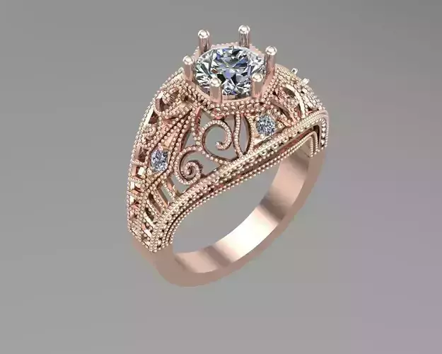 Vintage gold ring NN187